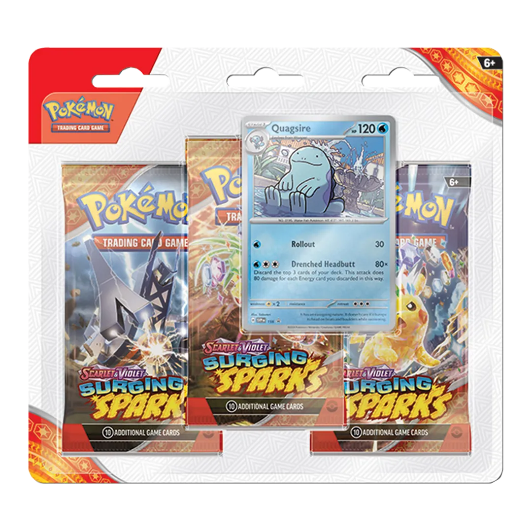 Scarlet & Violet: Surging Sparks - 3 Booster Blister [Quagsire]
