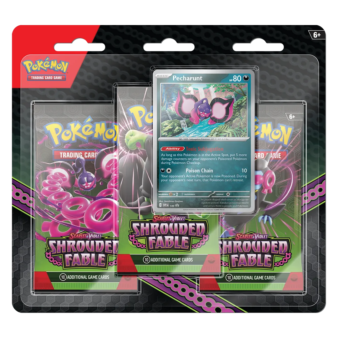 Scarlet & Violet: Shrouded Fable - 3 Pack Blister [Pecharunt]