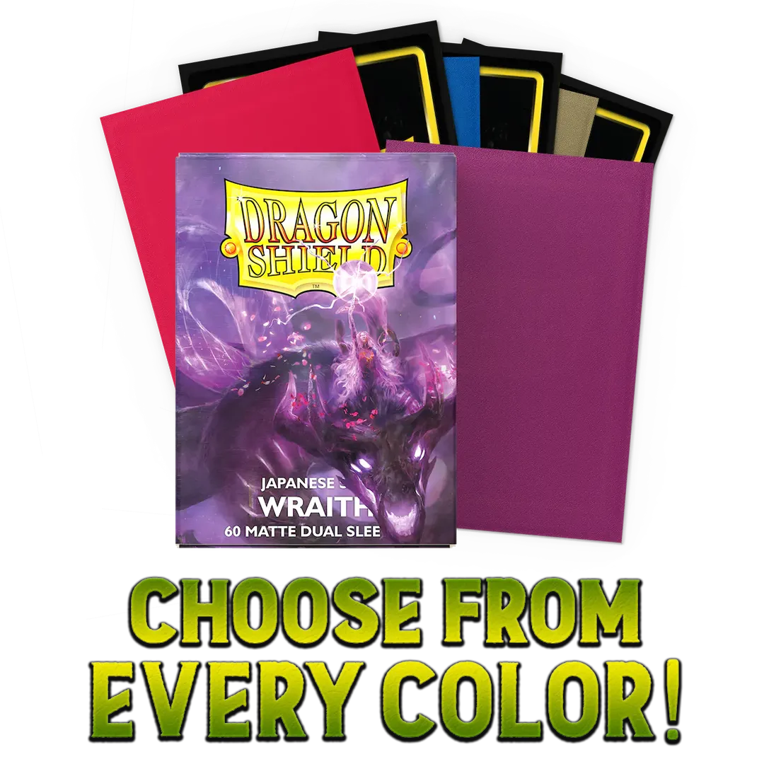 Dragon Shield Game Sleeves Dual Matte 60Ct Pack [Japanese Size]